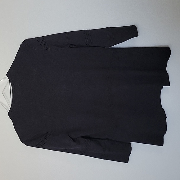 Karen Scott Casual pointelle black open front cardigan large - Picture 5 of 6